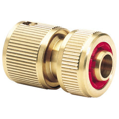 Brass Hose Connector with Water Stop, 1/2" Main Image