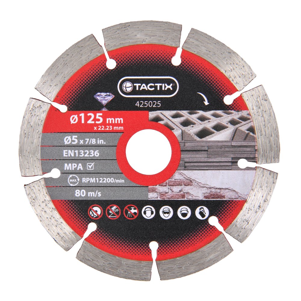 Tactix Pro Grade Diamond Blade Dry Use 125mm x 1.4mm Universal Use Main Image