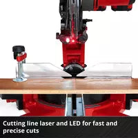 Einhell PXC 36V (2x18V) 254mm Sliding Mitre Saw Body Only TE-SM 36/10