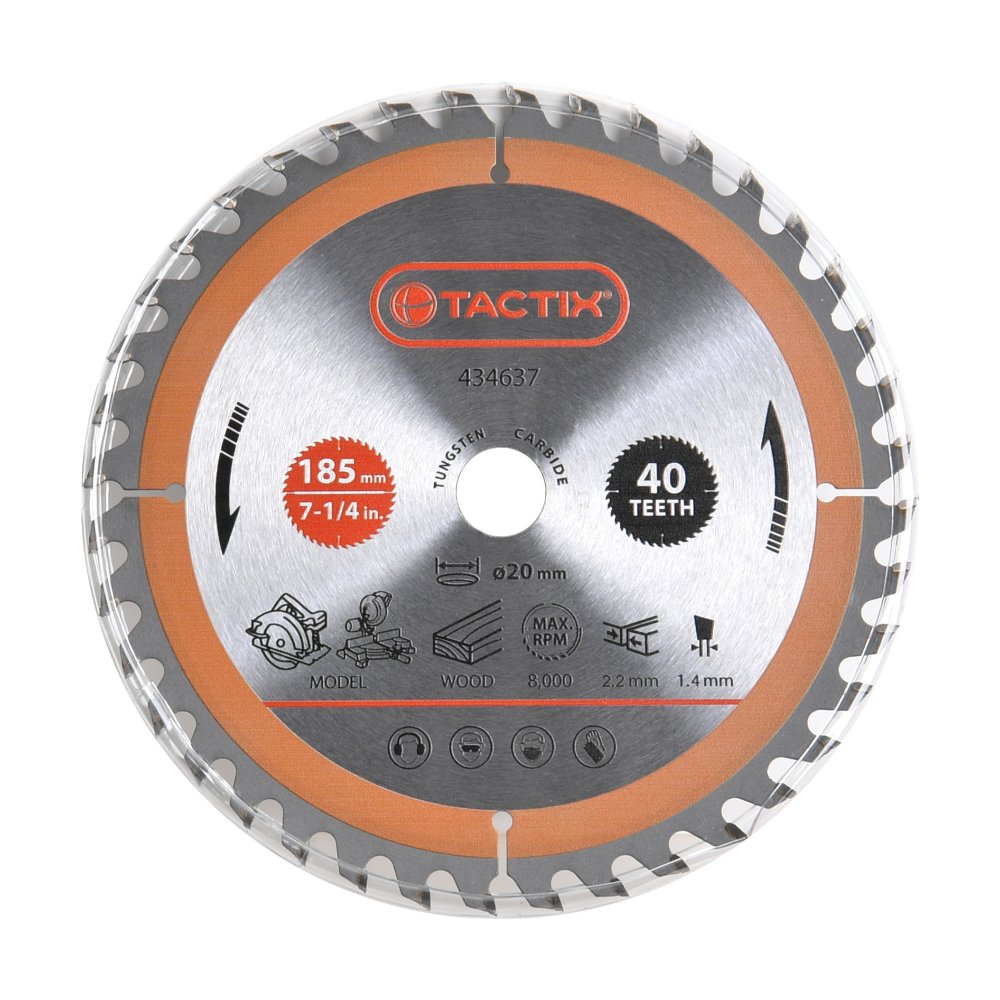 Tactix Circular Saw Blade For Wood Yg8 Tct Carbide Tip 230mm x 30mm 40T Main Image