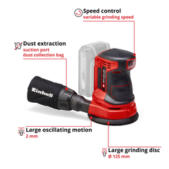 Einhell PXC 18V 125mm Cordless Rotating Sander Skin