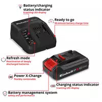Einhell Power X-Change Battery & Charger Starter Kit 18V 1 x 2.5Ah Li-ion