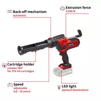 Einhell PXC 18V Caulking Gun Body Only TE-SG 18/10