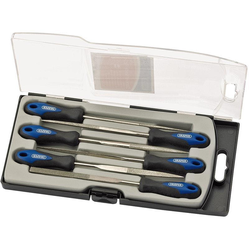 Soft Grip Diamond Needle File Set, 150mm (6 Piece) Main Image