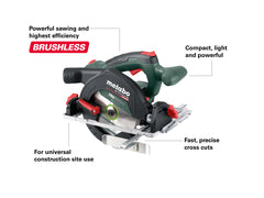 Metabo KS 18 LTX 57 BL Circular Saw Body Only in metaBOX
