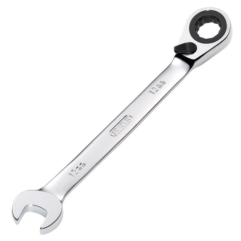 Draper HI-TORQ Metric Reversible Ratcheting Combination Spanner, 12mm Main Image