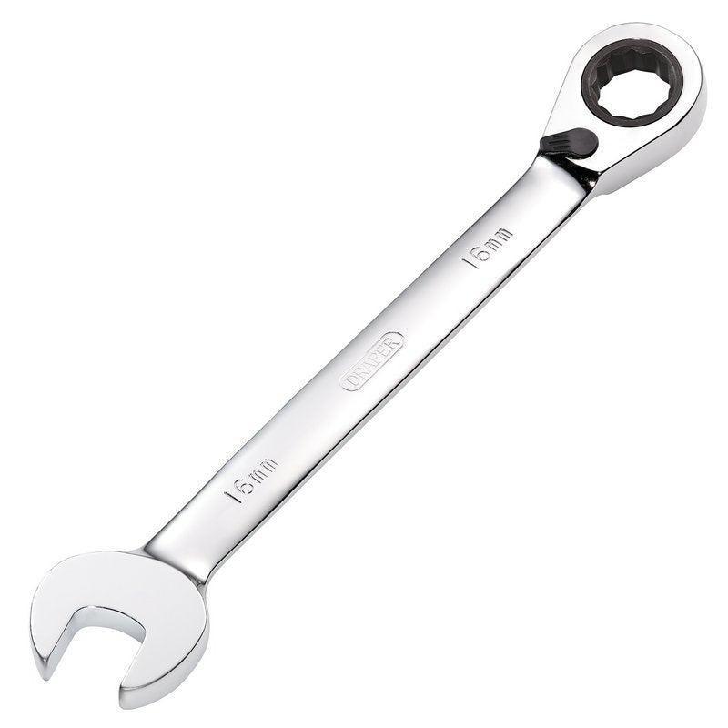 Draper HI-TORQ Metric Reversible Ratcheting Combination Spanner, 16mm Main Image