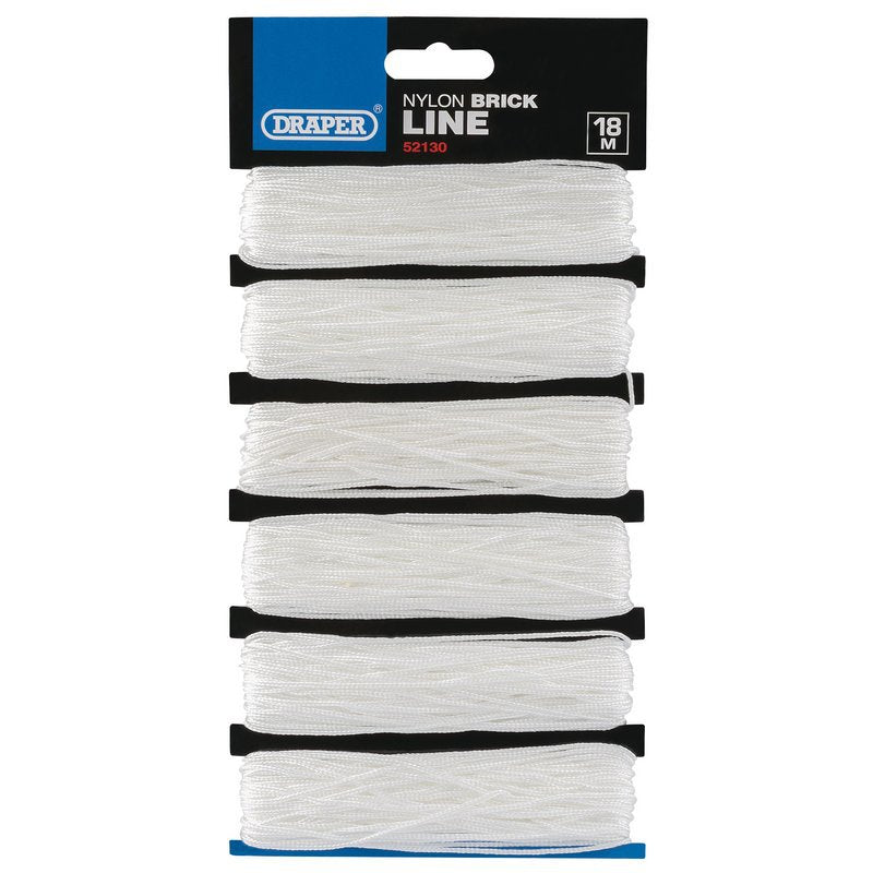 Nylon Brick Line, 18m, White (Pack of 6) Main Image