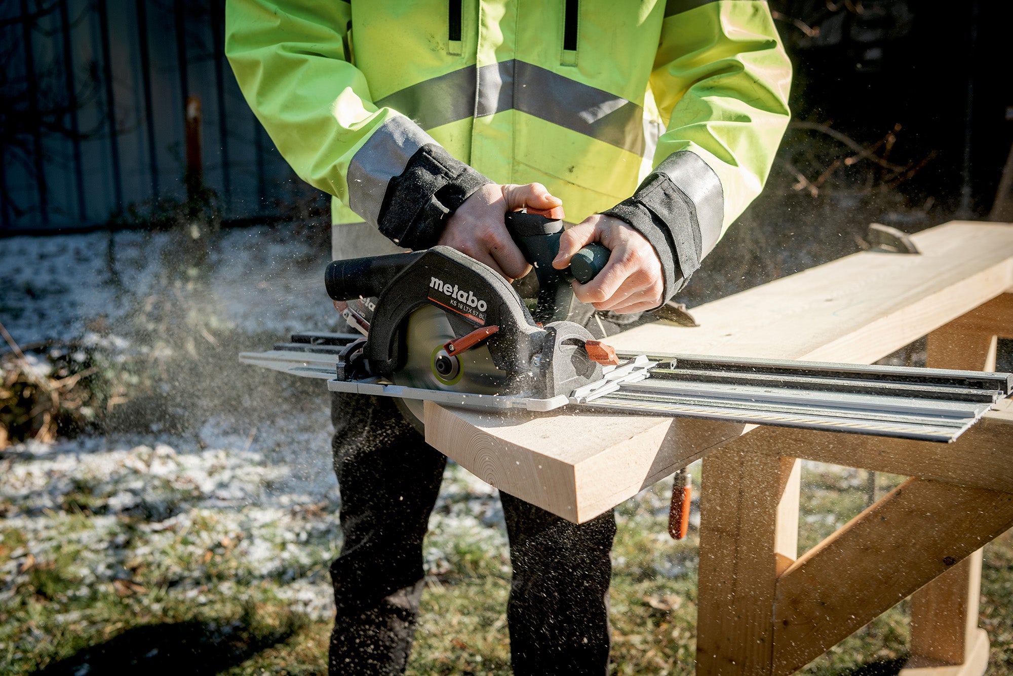 Metabo KS 18 LTX 57 BL Circular Saw Body Only in metaBOX