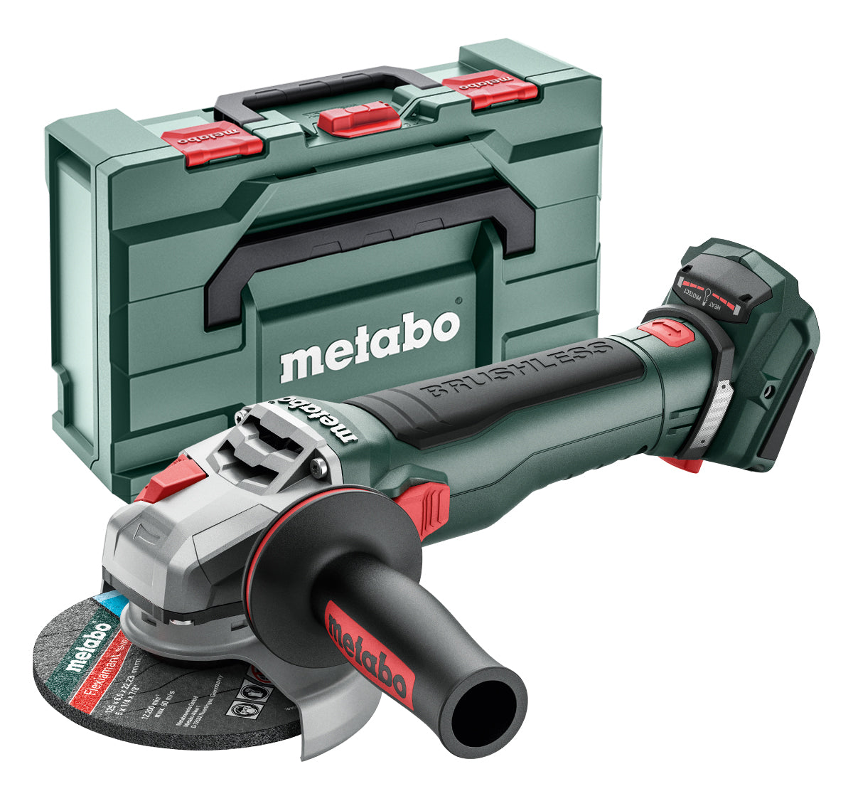 Metabo WB 18 LT BL 11-125 Quick Brushless Angle Grinder with brake Body Only + metaBOX