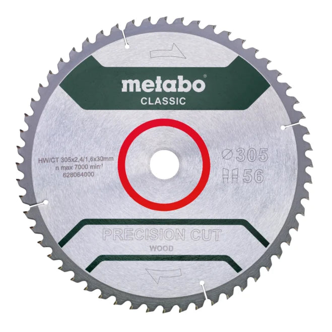 Metabo 305x30 Z56 Saw Blade precision cut wood