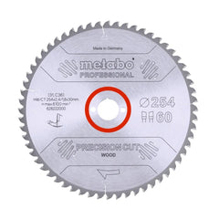 Metabo 254mm x 60t Sawblade