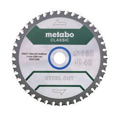 Metabo SteelCutClassic 165x20 Z40 WZ 4 Metal cutting Circular saw Blade