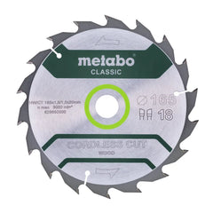 Metabo 165 x 20 Z18 Cordless Cut Wood Saw Blade