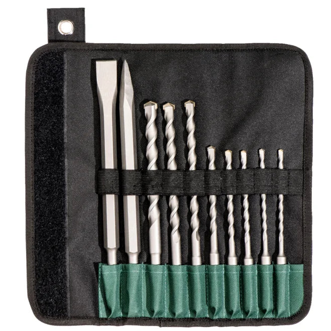 Metabo SDS-plus Classic drill/chisel set,10 pcs in roll