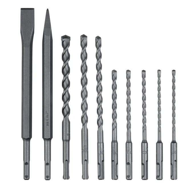 Metabo SDS-plus Classic drill/chisel set,10 pcs in roll