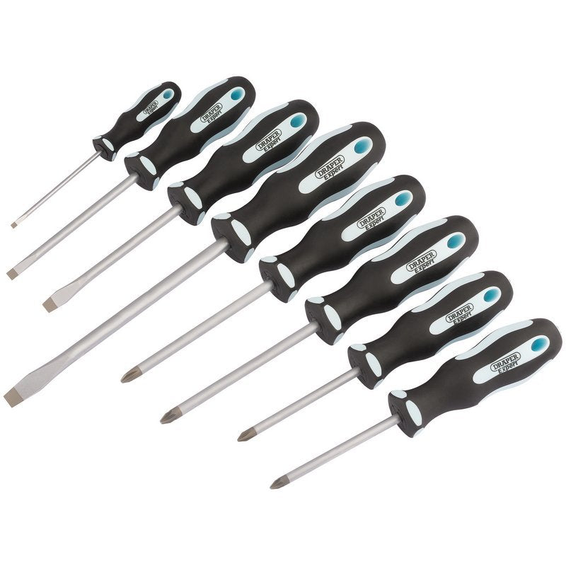 Draper Expert Heavy Duty Soft Grip Screwdriver Set (8 Piece) Main Image