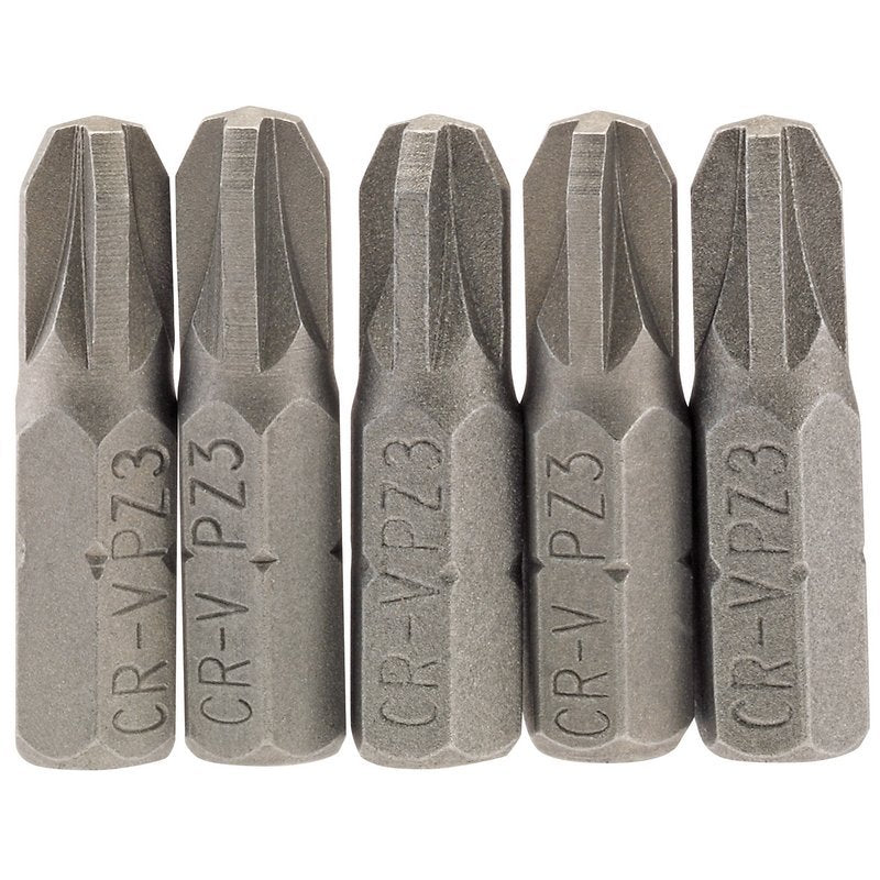 PZ Type Insert Bit, 1/4" Hex, 25mm Long, No.3 (Pack of 5) Main Image