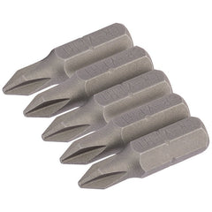 Cross Slot Insert Bit, 1/4" Hex, 25mm Long, No.1 (Pack of 5) Main Image