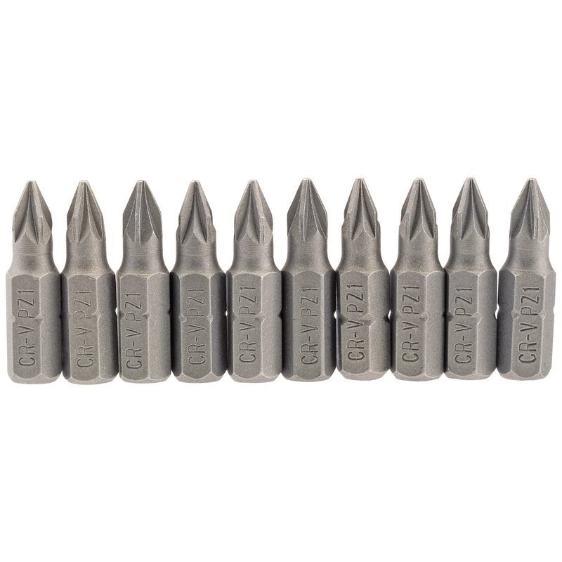 PZ Type Insert Bit, 1/4" Hex, 25mm Long, No.1 (Pack of 10) Main Image
