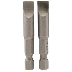 Plain Slot Insert Bit, 8mm, 1/4" Hex, 50mm Long (Pack of 2) Main Image