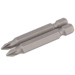 PZ Type Insert Bit, 1/4" Hex, 50mm Long, No.1 (Pack of 2) Main Image