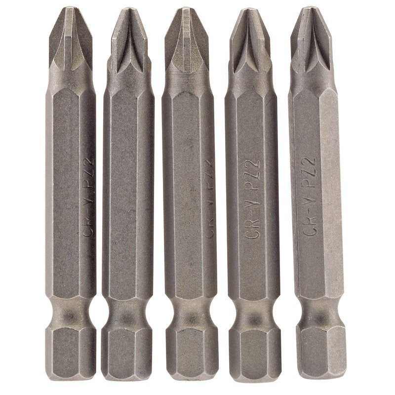 PZ Type Insert Bit, 1/4" Hex, 50mm Long, No.2 (Pack of 5) Main Image