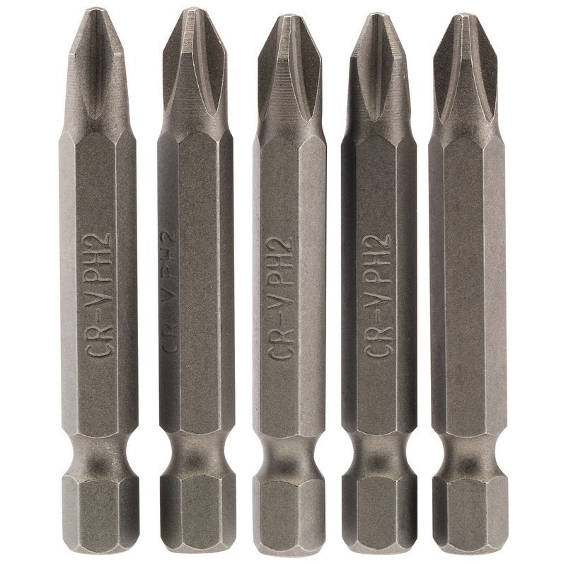 Cross Slot Insert Bit, 1/4" Hex, 50mm Long, No.2 (Pack of 5) Main Image