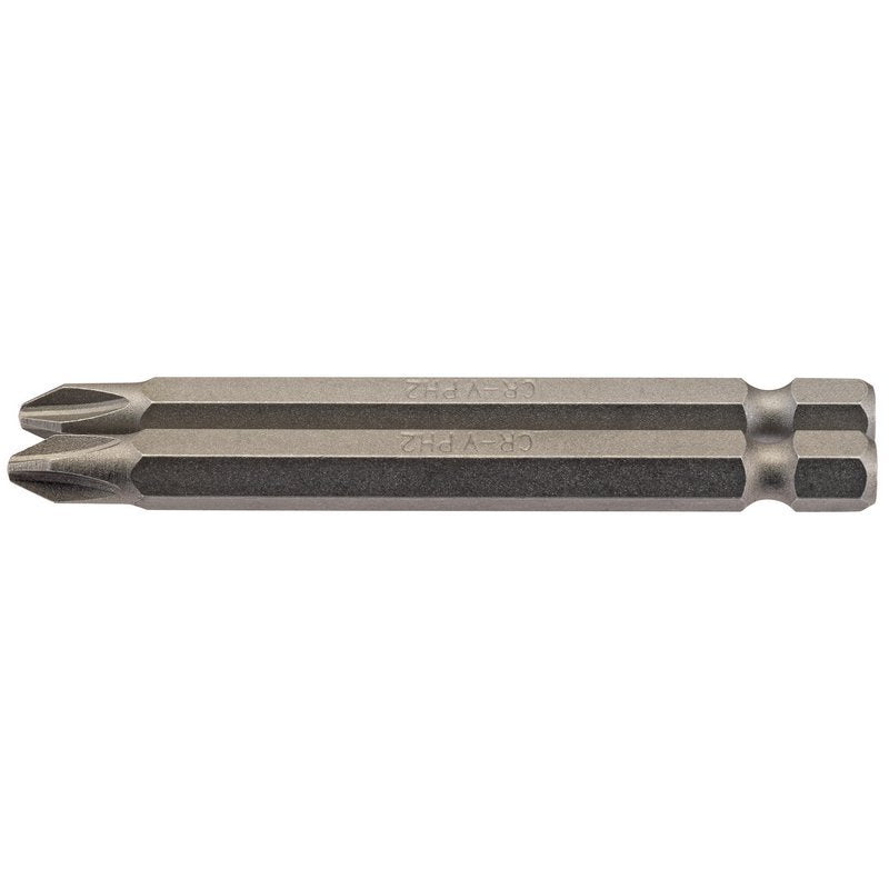 Cross Slot Insert Bit, 1/4" Hex, 75mm Long, No.2 (Pack of 2) Main Image