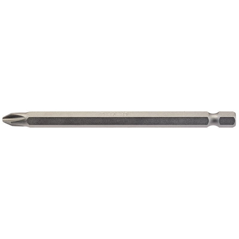 Cross Slot Insert Bit, 1/4" Hex, 100mm Long, No.2 (Pack of 1) Main Image