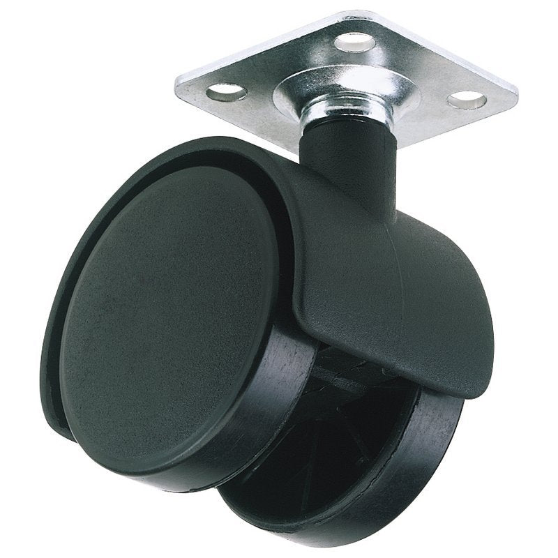 Twin Nylon Plate Castor, 40mm Diameter, S.W.L. 25kg Main Image