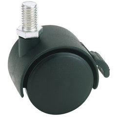 Twin Nylon Bolt Castor with Brake, 40mm Diameter, S.W.L. 25kg Main Image