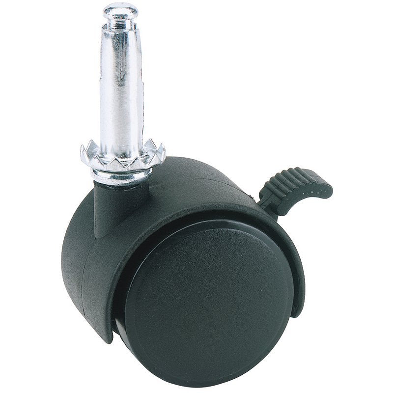 Nylon Castor with Brake, 40mm Diameter, S.W.L. 25kg Main Image