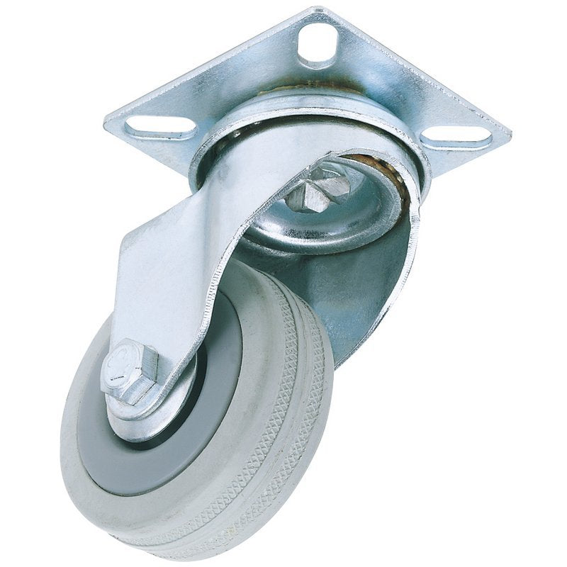 Swivel Plate Fixing Rubber Castor, 50mm Diameter, S.W.L. 50kg Main Image