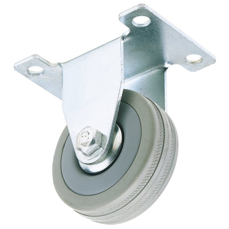 Fixed Plate Fixing Rubber Castor, 50mm Diameter, S.W.L. 50kg Main Image