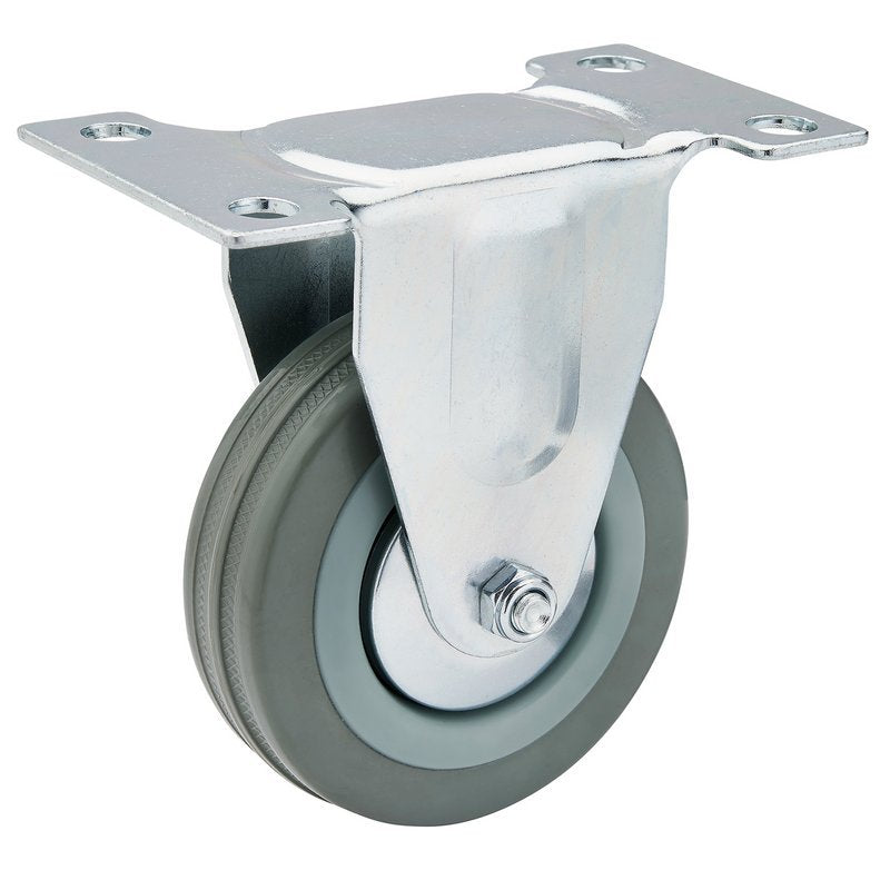 Fixed Plate Fixing Rubber Castor, 75mm Diameter, S.W.L. 70kg Main Image