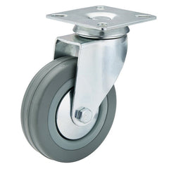 Swivel Plate Fixing Rubber Castor, 100mm Diameter, S.W.L. 80kg Main Image