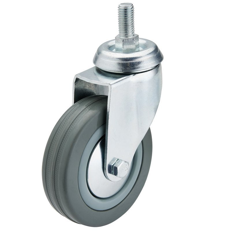 Swivel Bolt Fixing Rubber Castor, 100mm Diameter, S.W.L. 80kg Main Image