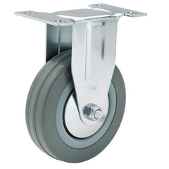 Fixed Plate Fixing Rubber Castor, 100mm Diameter, S.W.L. 80kg Main Image