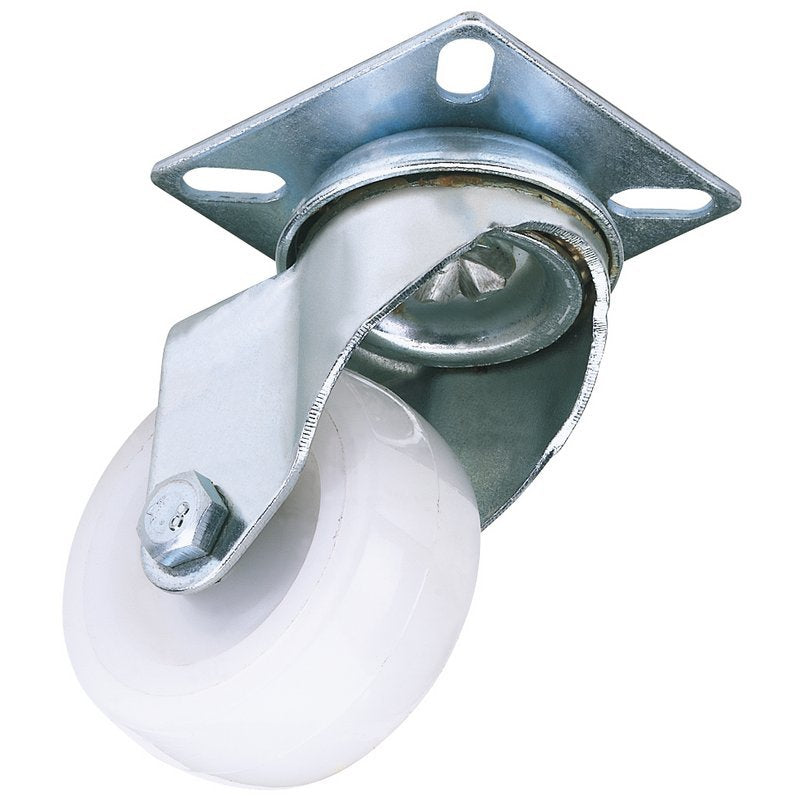 Swivel Plate Fixing Nylon Wheel, 50mm Diameter, S.W.L. 50kg Main Image