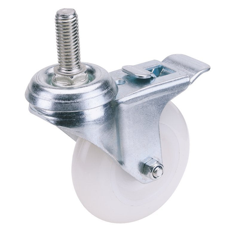 Swivel Bolt Fixing Nylon Wheel with Brake, 75mm Diameter, S.W.L. 70kg Main Image