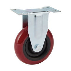Fixed Plate Fixing Polyurethane Wheel, 100mm Diameter, S.W.L. 125kg Main Image