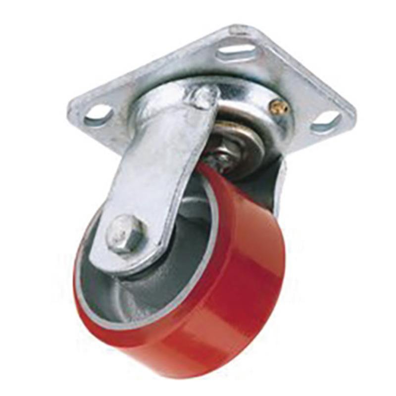 Swivel Plate Fixing Heavy Duty Polyurethane Wheel, 100mm Diameter, S.W.L. 250kg Main Image