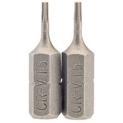 Draper TX-STAR Insert Bit, 1/4" Hex, 25mm Long, T6 (Pack of 2) Main Image