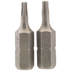 Draper TX-STAR Insert Bit, 1/4" Hex, 25mm Long, T9 (Pack of 2) Main Image