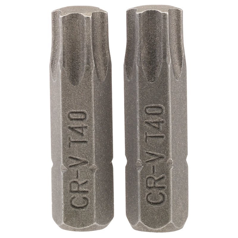 Draper TX-STAR Insert Bit, 1/4" Hex, 25mm Long, T40 (Pack of 2) Main Image