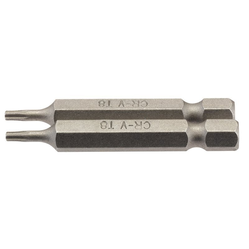 Draper TX-STAR Insert Bit, 1/4" Hex, 50mm Long, T8 (Pack of 2) Main Image
