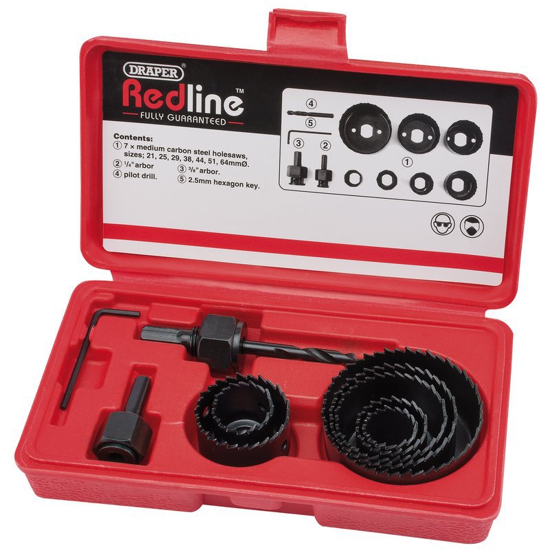 Draper Redline Holesaw Kit (11 Piece) Main Image