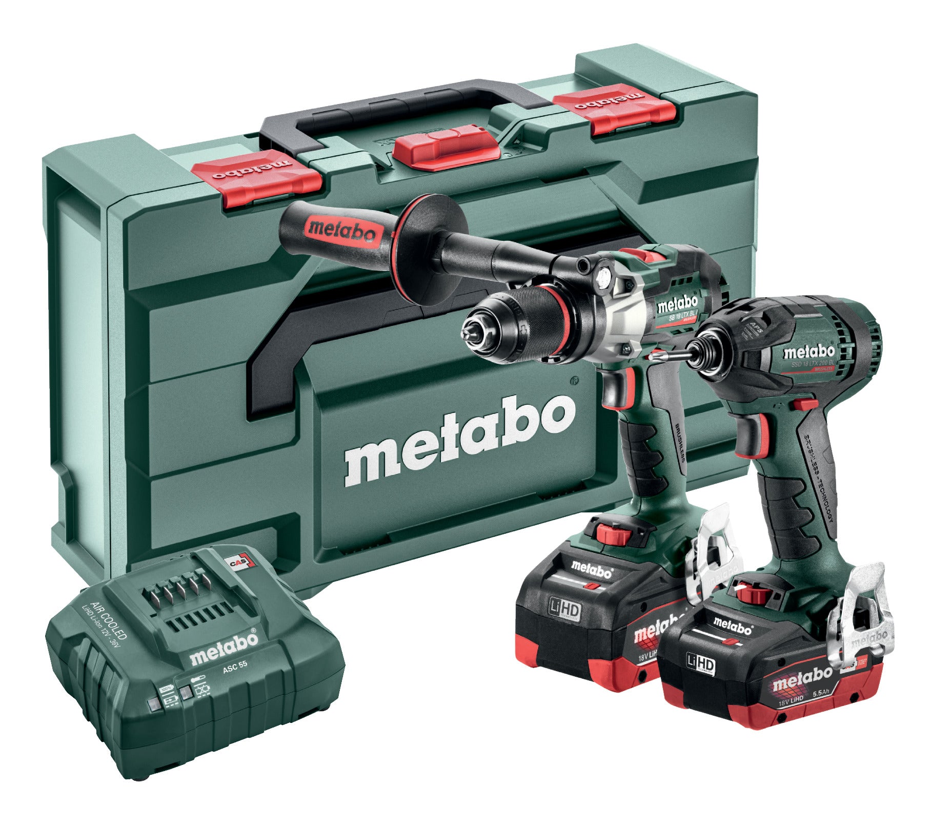 Metabo Combo Set 2.1.5 SB18LTXBLI + SSD18LTX200BL 2 x 5.5AhHD +ASC55