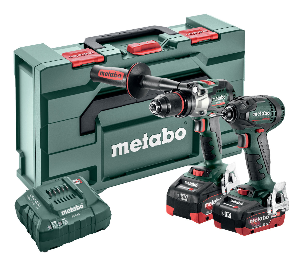 Metabo Combo Set 2.1.5 SB18LTXBLI + SSD18LTX200BL 2 x 5.5AhHD +ASC55